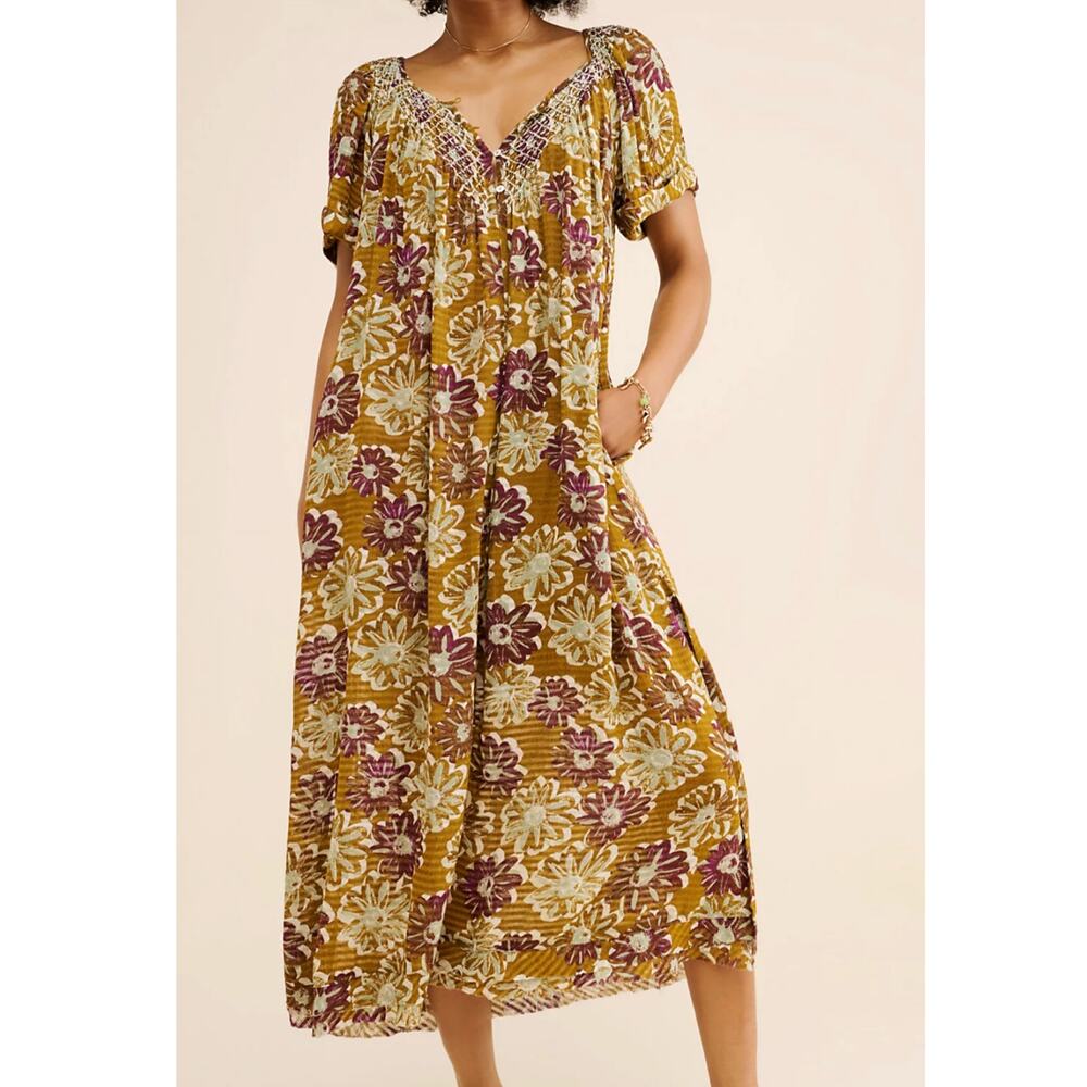 Free People Casting Shadows Midi Dress Size Large